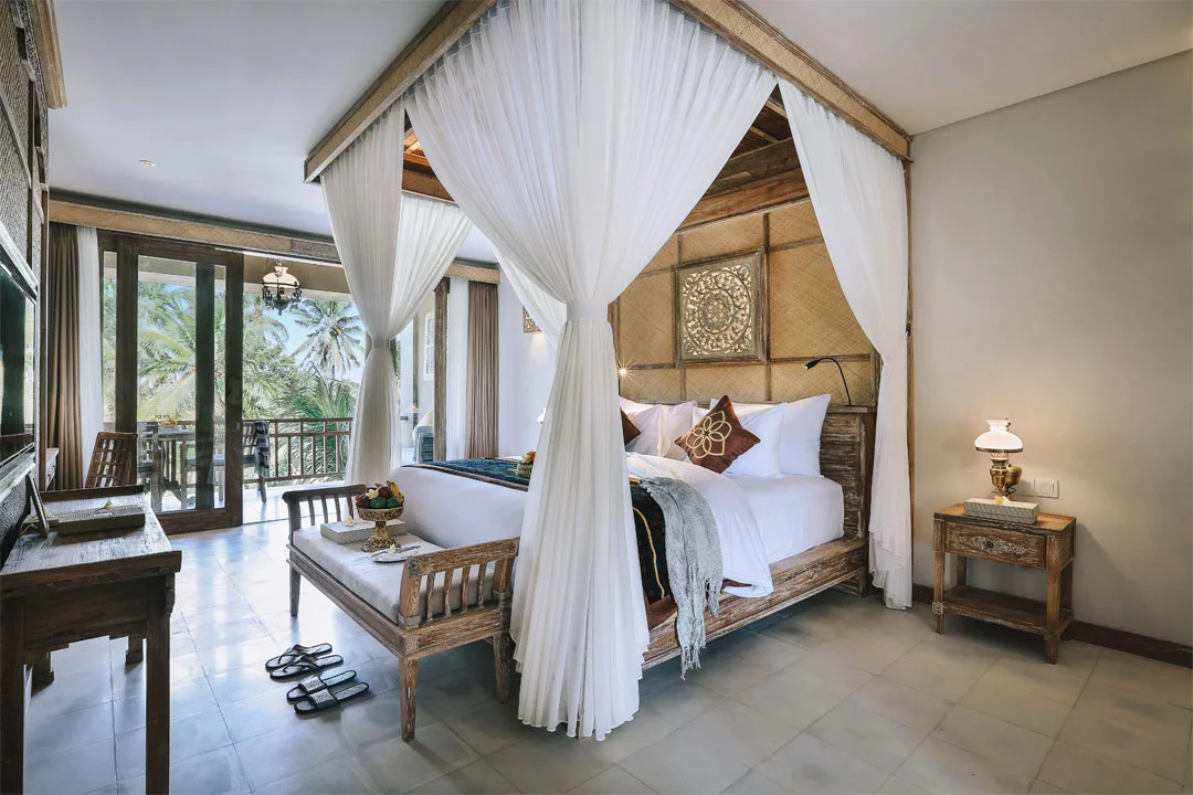 Suite with rice paddies view at Kuwarasan